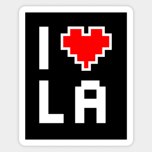 I Love LA - Pixel heart for Louisiana gamer Magnet